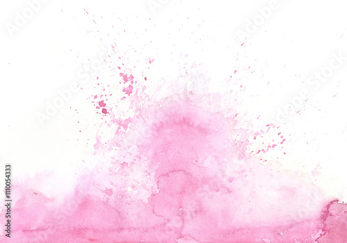 Aquarell, pink rosa mit Textfreiraum
