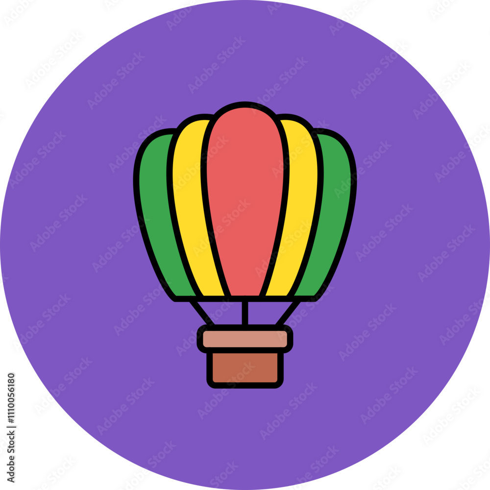 Fototapeta premium Hot Air Balloon Icon