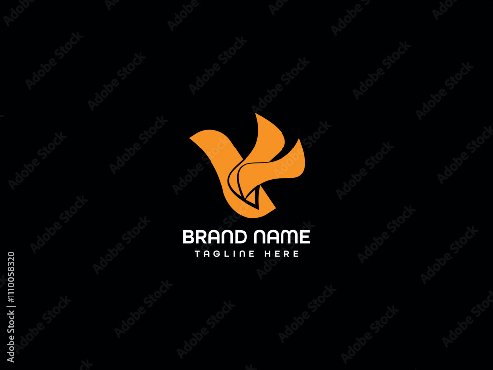 Fototapeta premium bird shape logo for a brand.