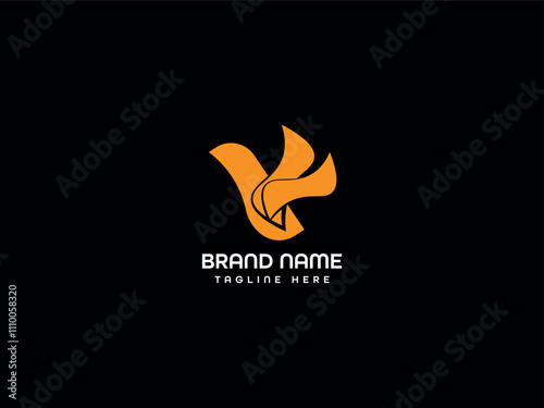 bird shape logo for a brand. photo