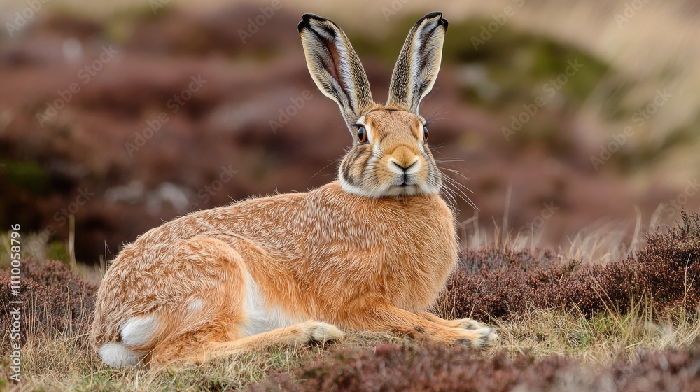 Majestic Brown Hare Relaxing in a Beautiful Natural Habitat Majestic Brown Hare Relaxing in a Beautiful Natural Habitat