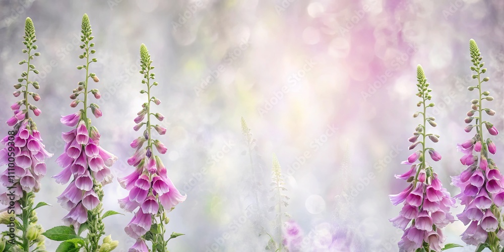 Serene Pink Foxglove Flowers in a Soft, Dreamy Garden Setting Serene Pink Foxglove Flowers in a Soft, Dreamy Garden Setting