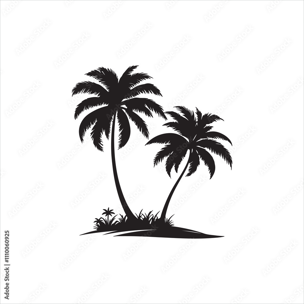 Palm Tree Silhouette Design Palm Tree Silhouette Design