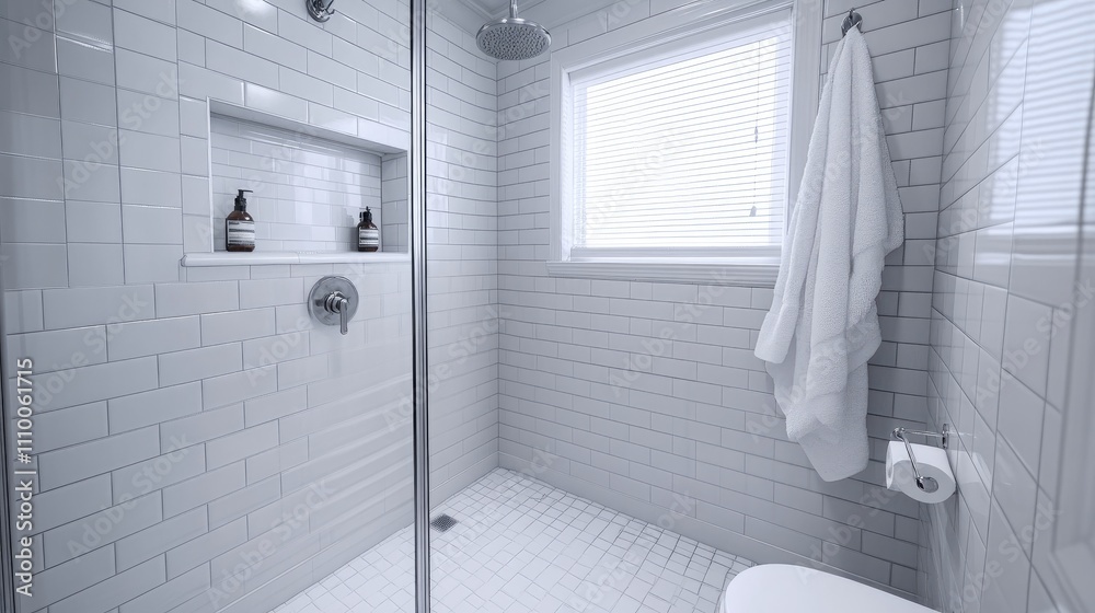 Modern Shower Space with Clean Design and Subtle Decor Elements Modern Shower Space with Clean Design and Subtle Decor Elements