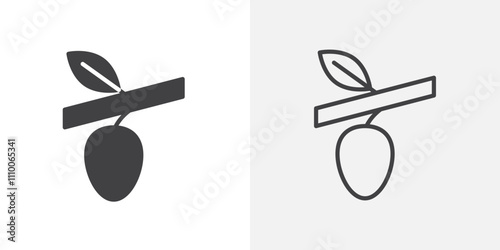 Cocoon icon vector set. Black and white.