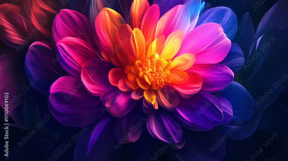 Chakra blooming colorful, pineal gland opening like a flower, third chakra, soul, sacred geometry, spiritual esoteric concept, astral, spirituality, meditation, generative ai. Sacred. Illustration Chakra blooming colorful, pineal gland opening like a flower, third chakra, soul, sacred geometry, spiritual esoteric concept, astral, spirituality, meditation, generative ai. Sacred. Illustration