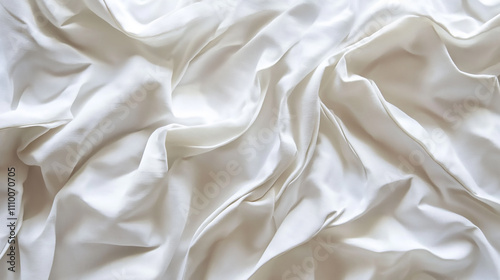 Abstract White Crumpled Paper Texture Background Abstract White Wavy Background. 