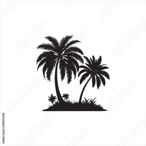 Wallpaper Mural Palm Tree Silhouette Design Torontodigital.ca