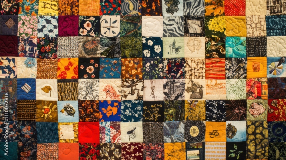 A beautiful quilt of different patches, each patch featuring unique cultural patterns and symbols, Symbolizing the warmth and connection found in diverse communities A beautiful quilt of different patches, each patch featuring unique cultural patterns and symbols, Symbolizing the warmth and connection found in diverse communities