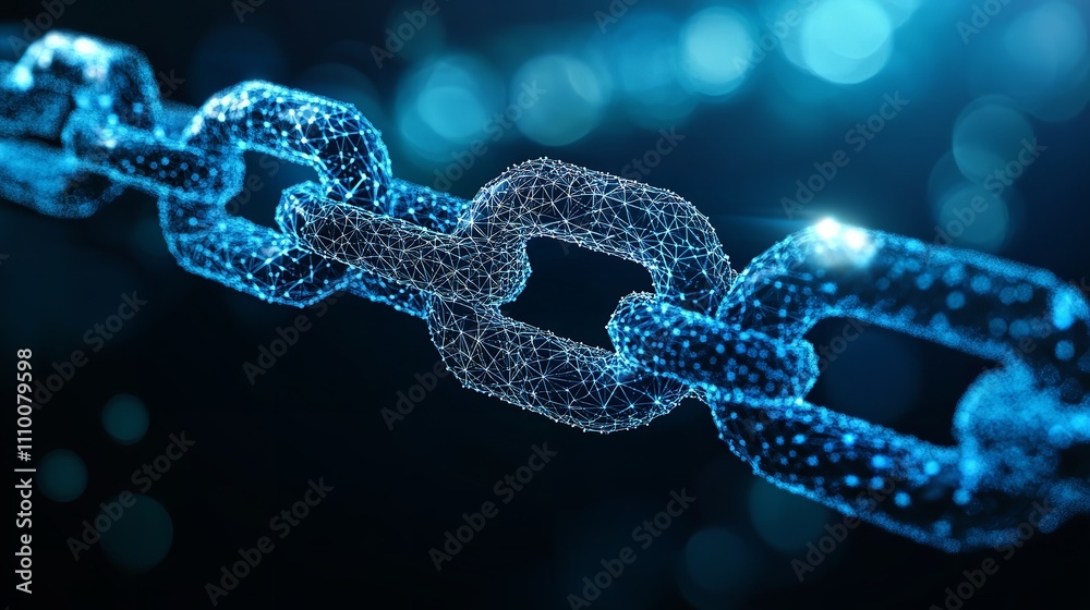 Abstract Digital 3D Blockchain Icon on Technology Globe Earth Abstract Digital 3D Blockchain Icon on Technology Globe Earth