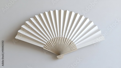 White paper fan scalloped edge standing upright plain Mockup photo