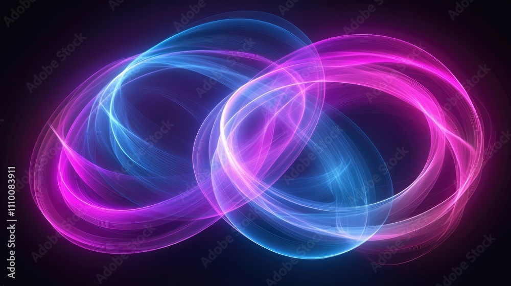 Abstract glowing pink and blue light swirls. Abstract glowing pink and blue light swirls.