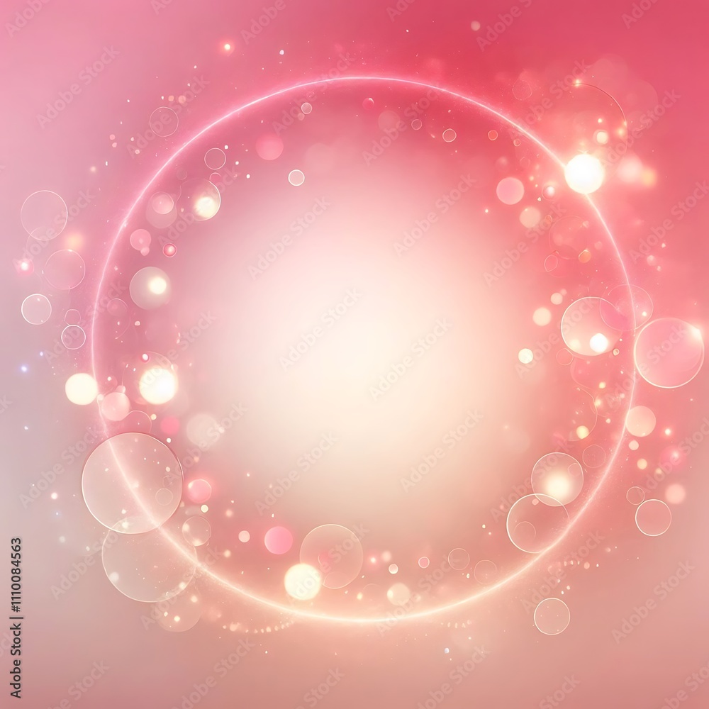 Soft pink abstract background with glowing circles. Soft pink abstract background with glowing circles.