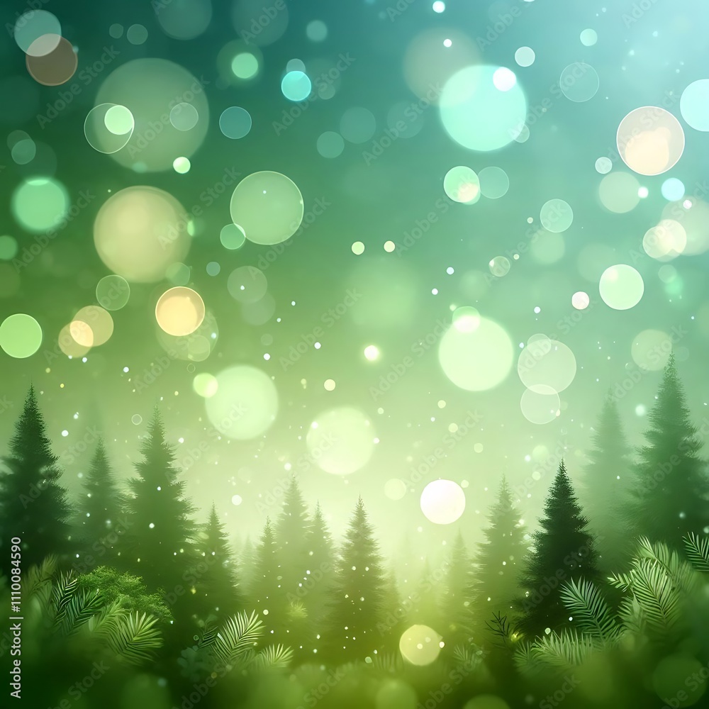 Obraz premium Abstract forest background with bokeh effects.