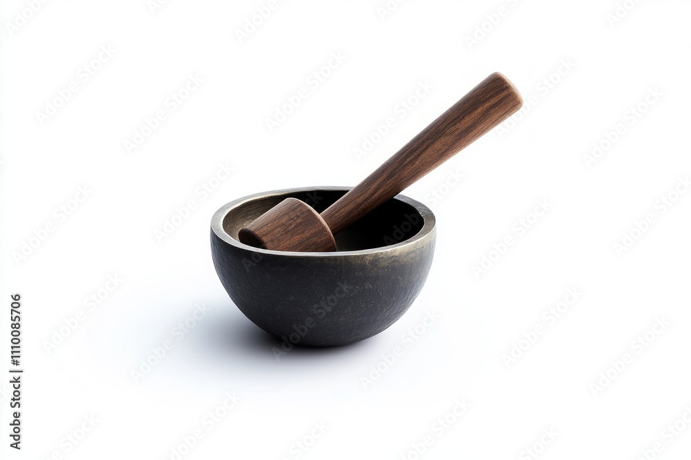 A minimalist wooden mortar and pestle set is beautifully crafted. This image captures the essence of culinary art. Perfect for modern kitchen aesthetics. Generative AI A minimalist wooden mortar and pestle set is beautifully crafted. This image captures the essence of culinary art. Perfect for modern kitchen aesthetics. Generative AI