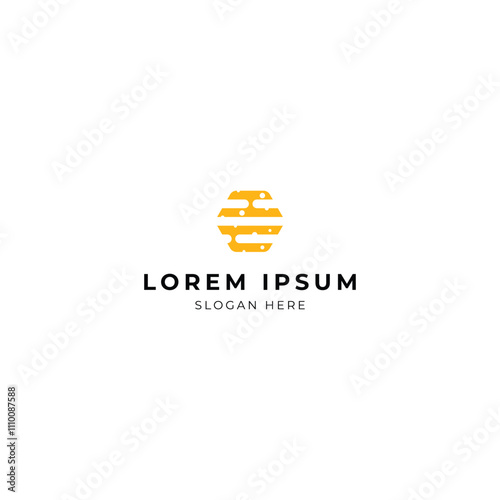 honey foam logo design, honey sponge vector, honeycomb logo