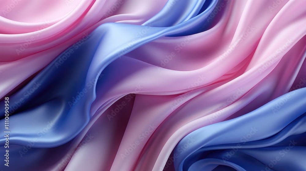 Fototapeta premium Close up of pink and blue fabric