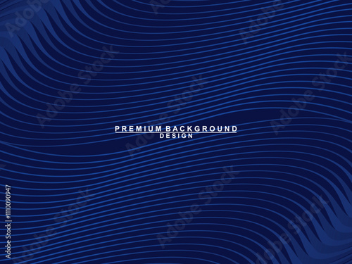 Premium background design with dark blue luxury motif. Vector horizontal template, for digital lux business banners, contemporary formal invitations, luxury vouchers, gift certificates, etc.