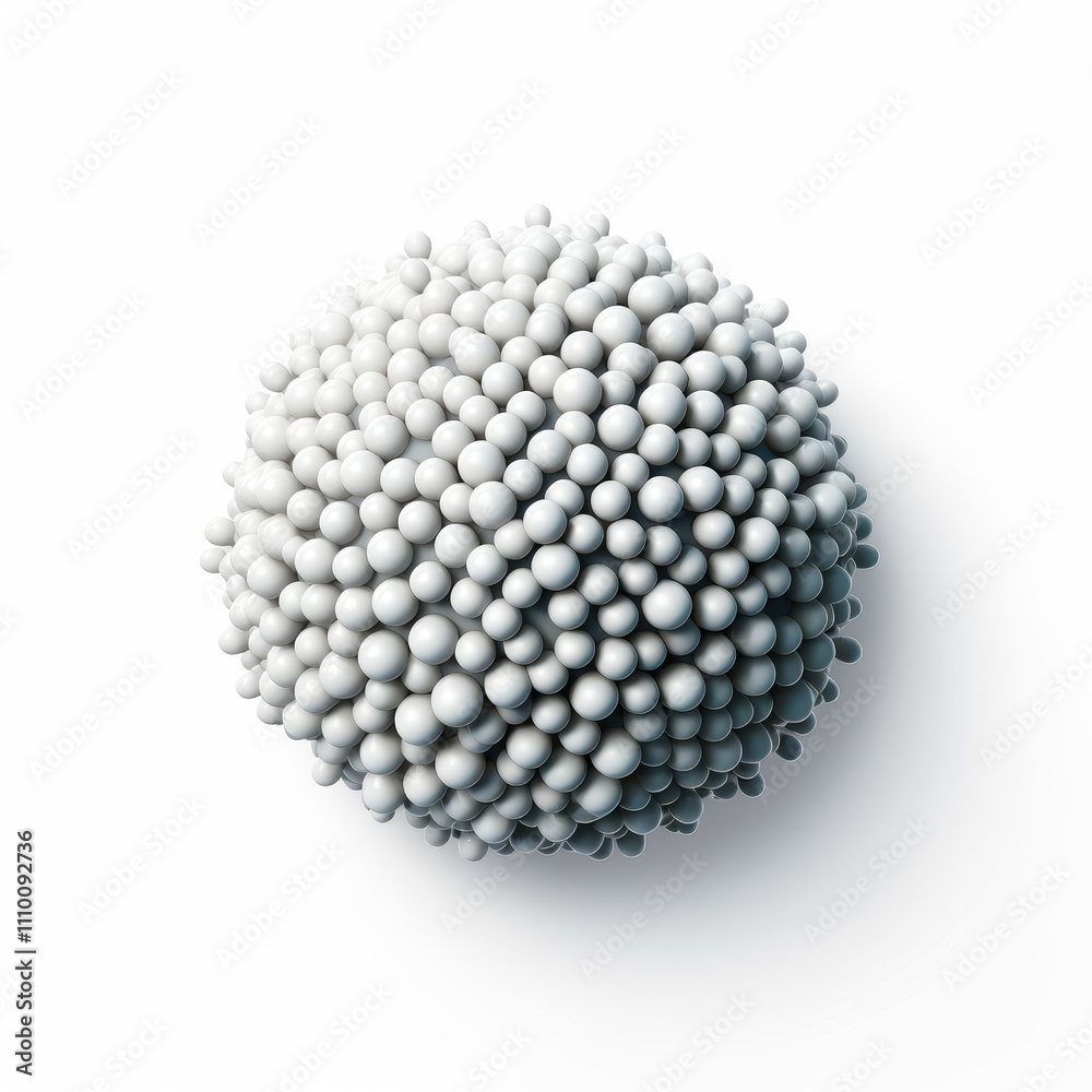 Abstract sphere of small white balls. Abstract sphere of small white balls.