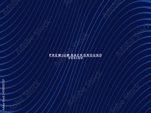 Premium background design with dark blue luxury motif. Vector horizontal template, for digital lux business banners, contemporary formal invitations, luxury vouchers, gift certificates, etc.