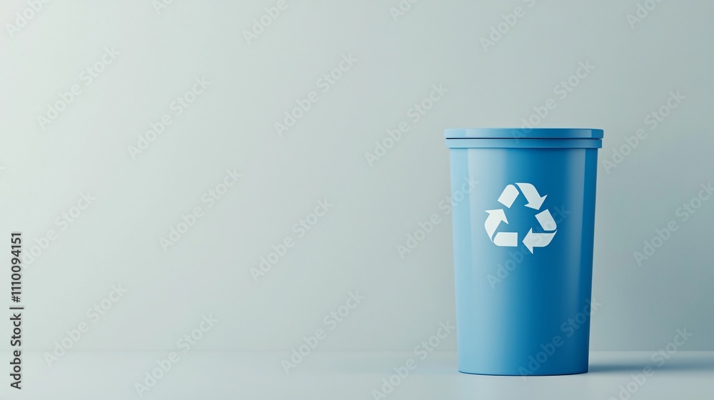 Promoting Sustainable Living Single Blue Recycling Bin for Plastic Waste Management in Urban Environments Promoting Sustainable Living Single Blue Recycling Bin for Plastic Waste Management in Urban Environments