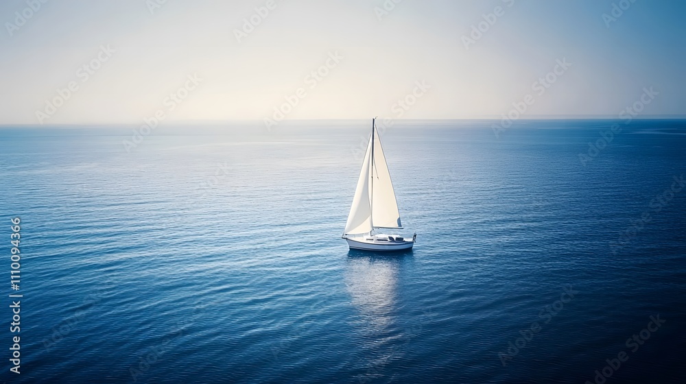 Obraz premium Baltic Sea aerial view showcasing vast expanse of water and distant coastline, symbolizing natural beauty and serene landscapes.