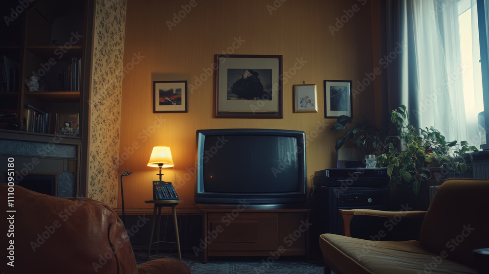 Fototapeta premium UPPSALA, SWEDEN- 25 AUGUST 2023: Remote controls in front of a tv screen in a home.