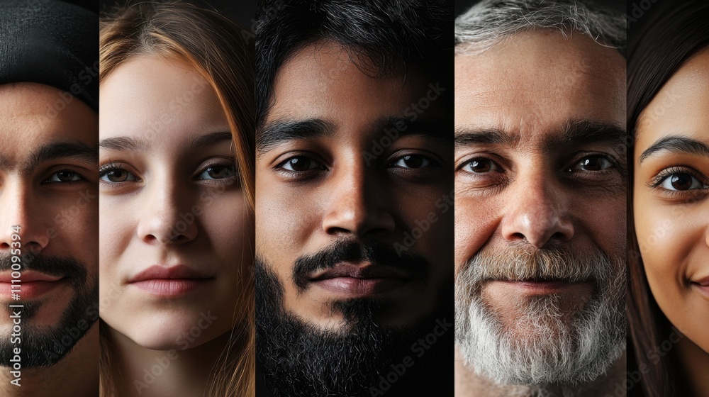 A collection of diverse faces from different ages and backgrounds, symbolizing the diversity and beauty of human expressions, minimalistic photography style A collection of diverse faces from different ages and backgrounds, symbolizing the diversity and beauty of human expressions, minimalistic photography style