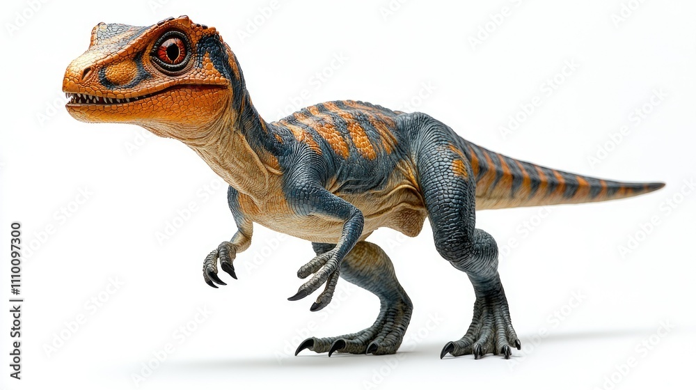 Obraz premium A detailed dinosaur figurine showcasing vibrant colors and realistic textures.