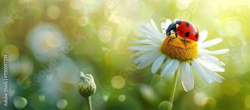 Ladybug on a daisy