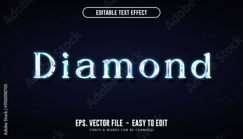 Diamond editable text effect