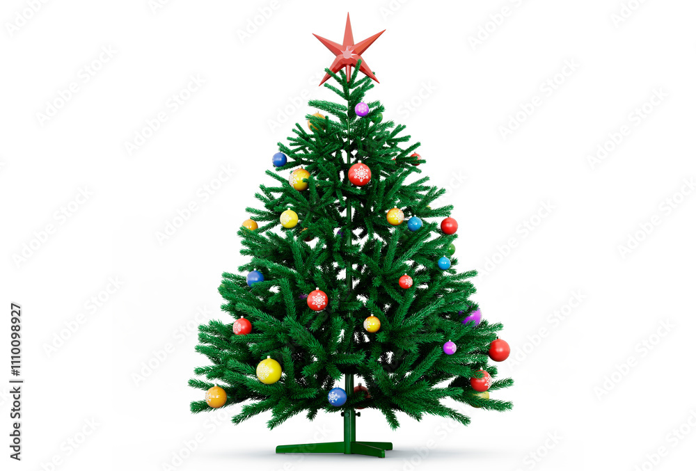 chrismast tree with colour ballons chrismast tree with colour ballons