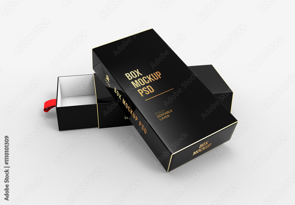 Gift Box Packaging Mockup Stock Template | Adobe Stock