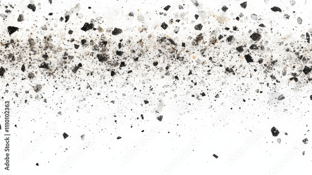 Grainy Sandy Soil Sample with White Background Grainy Sandy Soil Sample with White Background