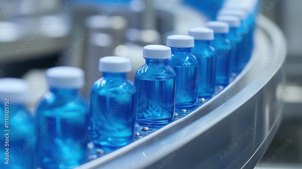 Bottles on a Conveyor Belt Bottles on a Conveyor Belt