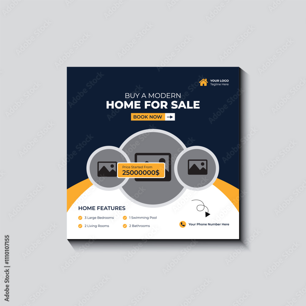 Real estate social media post design template Real estate social media post design template