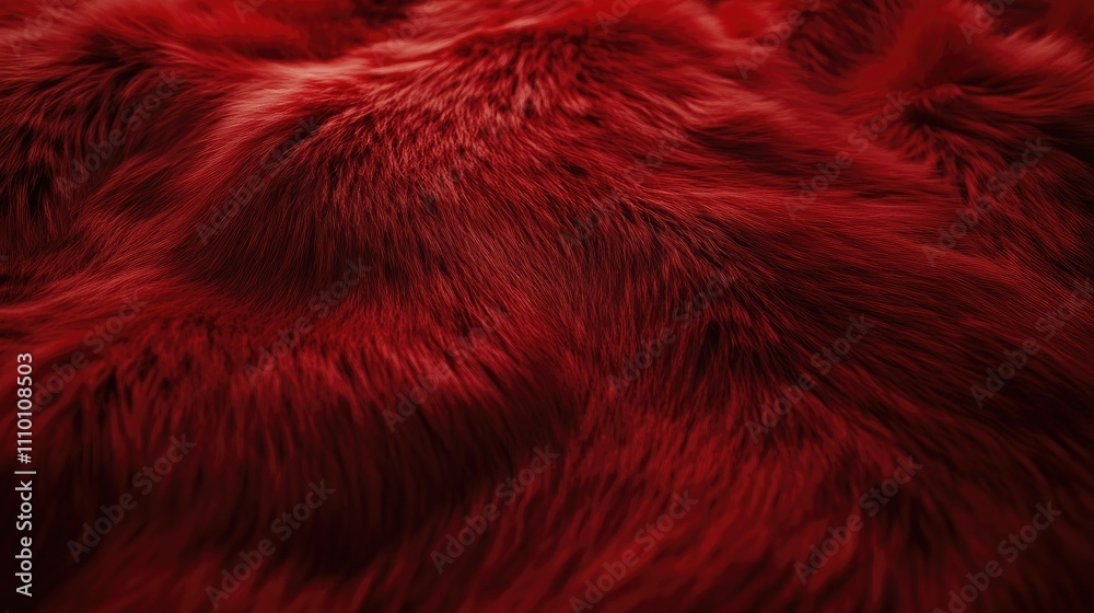 A soft, deep red fur texture captured up close, offering a cozy, luxurious appearance, with plush fibers inviting warmth and comfort A soft, deep red fur texture captured up close, offering a cozy, luxurious appearance, with plush fibers inviting warmth and comfort