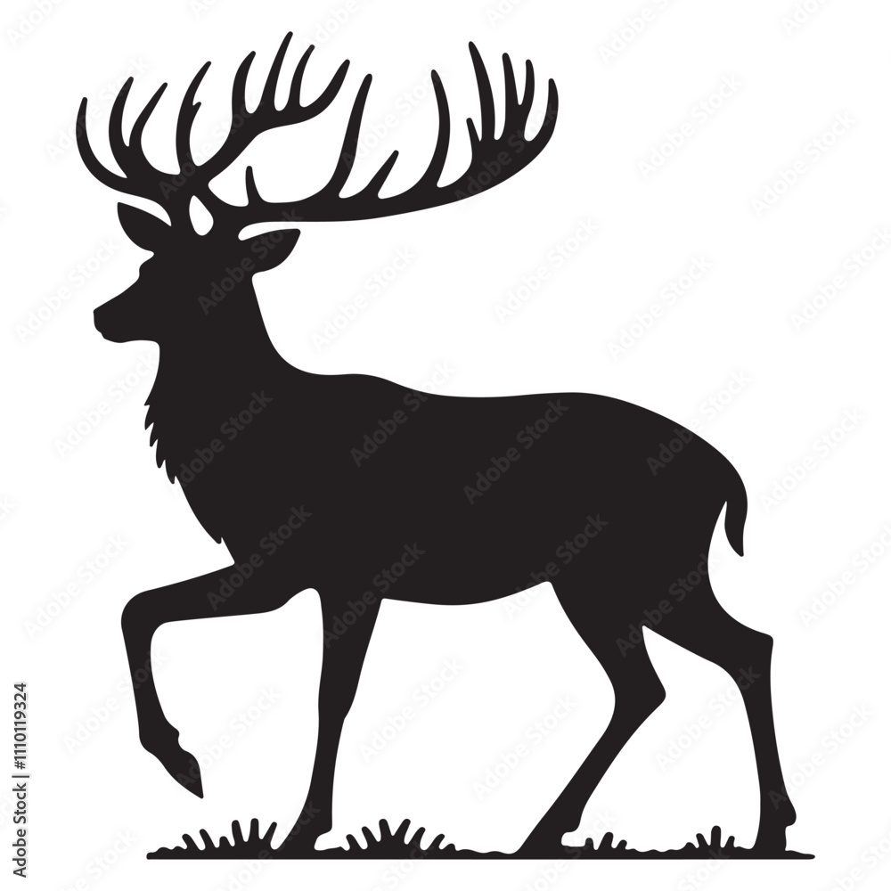 Obraz premium deer silhouette Illustration