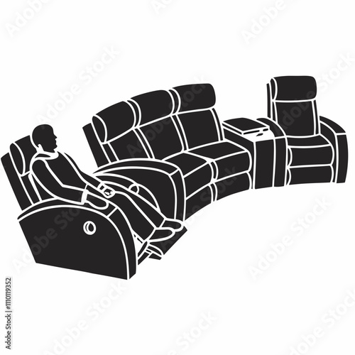 Comfortable sofa and armchair with pillows enhance home interior design