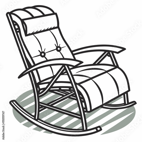 Vintage wooden rocking chair furniture for comfortable relaxation