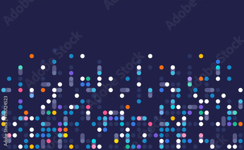 Digital technology background. Digital data dots pattern pixel background