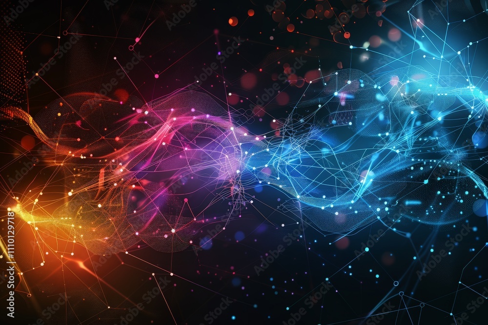 Abstract Digital Network Connection Abstract Digital Network Connection