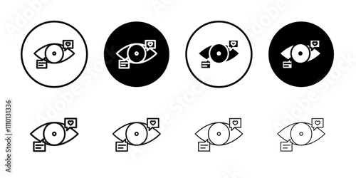 Tableau sur toile Viewable Impression icon Symbol mark in filled style