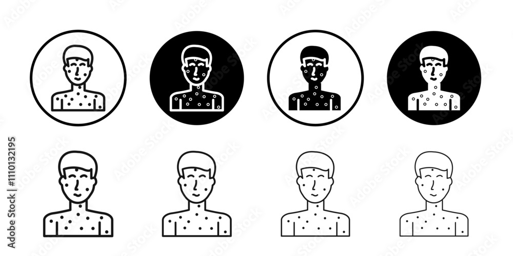Boy chicken pox icon Symbol mark in filled style Boy chicken pox icon Symbol mark in filled style
