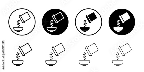 breakfast Flakes bowl icon Symbol mark in filled style