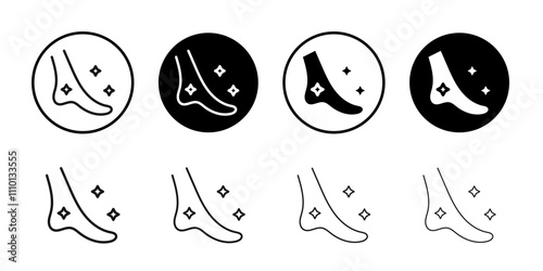 Foot care icon Symbol mark in filled style