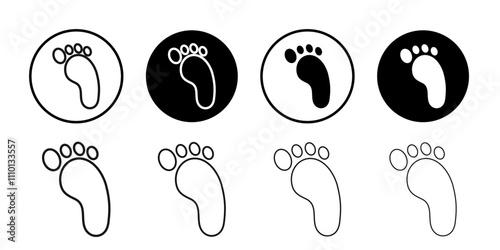 foot icon Symbol mark in filled style