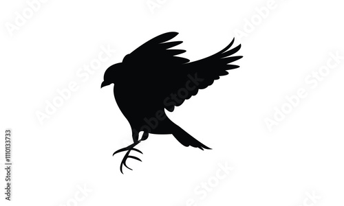 Flying Finches Bird Silhouette Design  And Vector Illustration. 