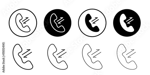 incoming outgoing calls icon Symbol mark in filled style