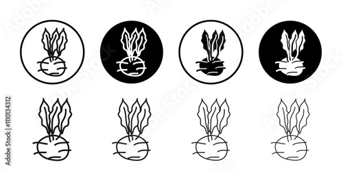 kohlrabi icon Symbol mark in filled style